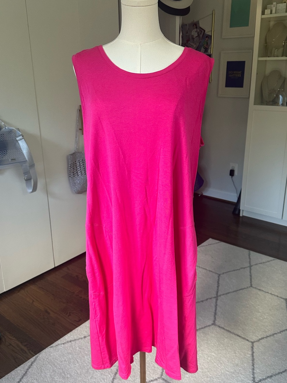 EUC Pure Essence Bamboo Tank Dress in fuchsia